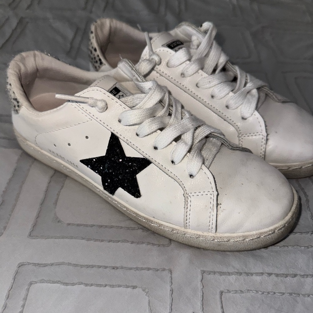 White Sneakers with Black Star